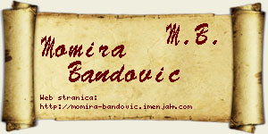 Momira Bandović vizit kartica